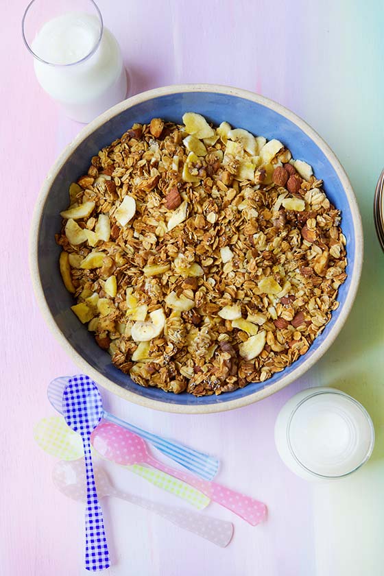 Try this delish gluten free Banana Nut Granola for breakfast, brunch and snacking. Get the recipe on newmm2019.wpengine.com