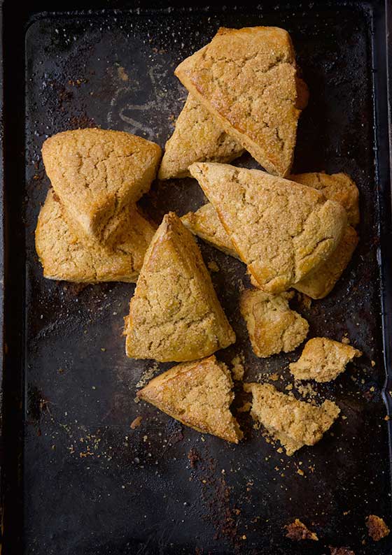 These Sweet Potato Scones come together quickly and easily. A delicious recipe for breakfast, brunch and snacks. Great for holiday entertaining! MarlaMeridith.com