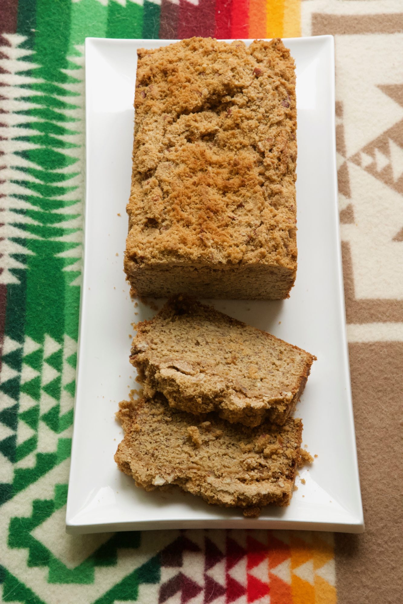 We can't get enough of this Coffee Cake Banana Bread recipe, great for breakfast, brunch & snacks! Brown butter adds to the deliciousness! MarlaMeridith.com