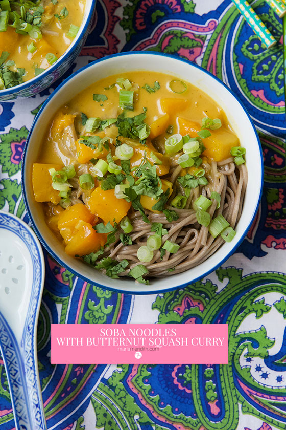 soba noodles with butternut squash curry