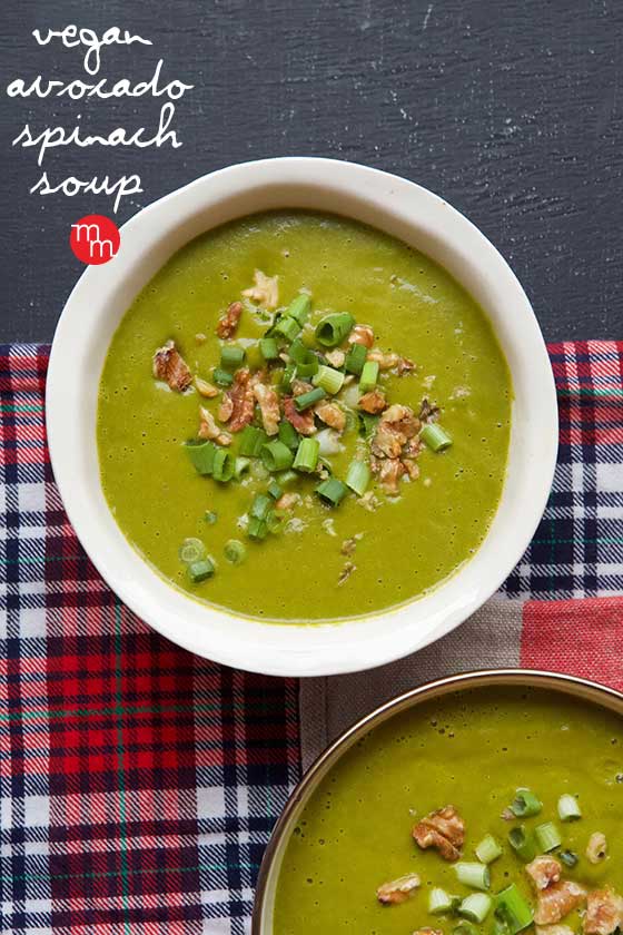 We love this super healthy Vegan Avocado Spinach Soup recipe, it's filled with flavor, healthy fats and vitamin packed. Delicious any time of the year! MarlaMeridith.com