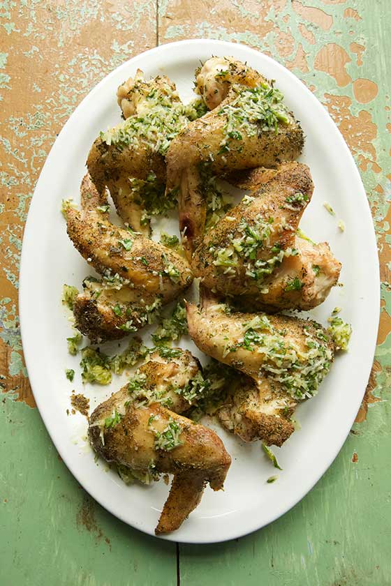 Around here we can't get enough chicken wings and this recipe for Baked Garlic Parmesan Chicken Wings is among our favorites! Serve as part of your weeknight dinner or for any kind of entertaining. Great for game day! MarlaMeridith.com