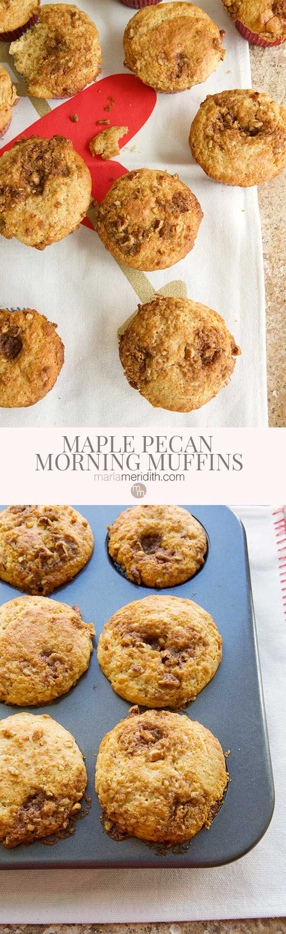 We love these Maple Pecan Morning Muffins recipe that are quick and easy to bake up. They are a just right breakfast that you will crave as an afternoon snack too! MarlaMeridith.com
