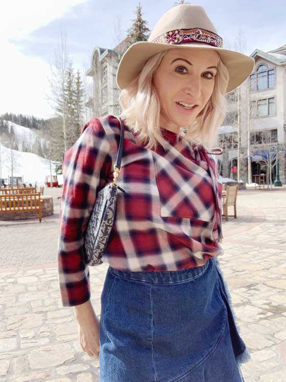 You can't go wrong pairing a Plaid Shirt with a Denim Skirt and Cute Booties. A cute look for date night, girls night out or those fun summer festivals. Shop the post for great styles! MarlaMeridith.com