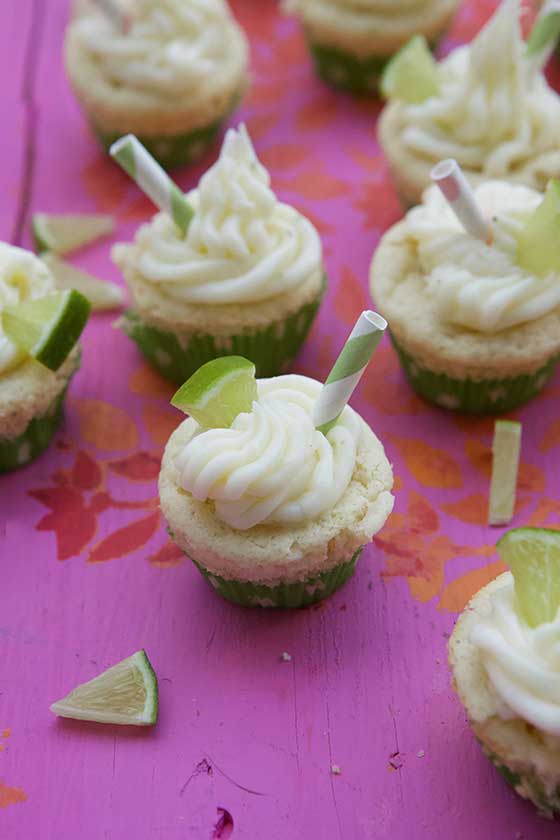 With Cinco de Mayo almost here it's time for Margarita Cupcakes. These delicious treats are topped with an irresistible Tequila Lime Cream Cheese Frosting. Get the easy recipe on MarlaMeridith.com