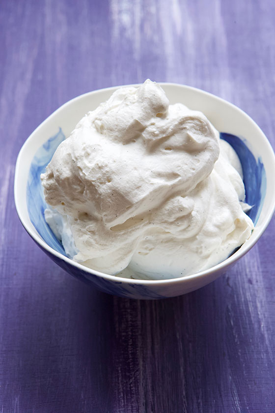 I use this simple Maple Vanilla Bean Whipped Cream in my coffee, great on pies and ice cream too! MarlaMeridith.com
