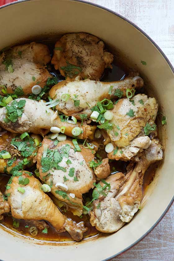This healthy One-Pot Filipino Chicken Adobo recipe, is perfect for busy weeknight meals. Your entire family will love it and the best part is it's quick to clean up too! MarlaMeridith.com