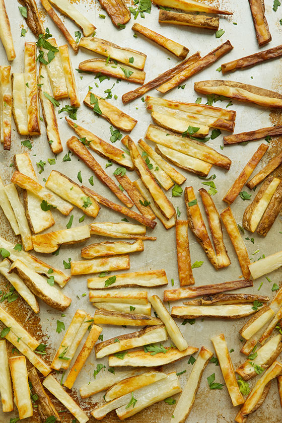 Quick, Easy & Crispy Baked French Fries recipe | MarlaMeridith.com