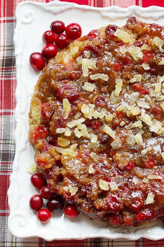 Make the holidays extra special with this delicious Cranberry Upside Down Cake recipe. Perfect for Thanksgiving and Christmas entertaining. MarlaMeridith.com