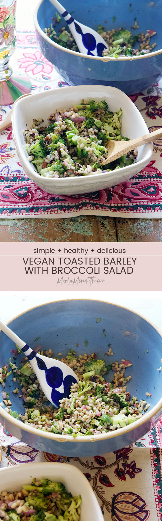 Vegan Toasted Barley with Broccoli Salad recipe