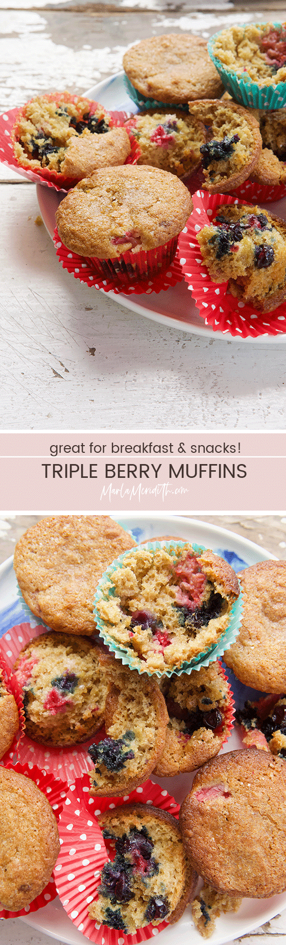 Delicious Triple Berry Muffins recipe