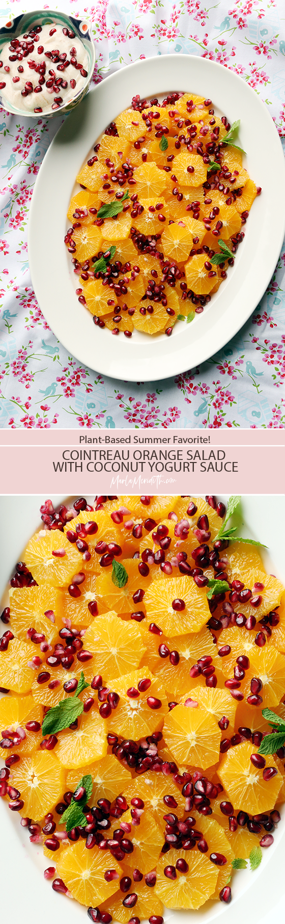 Vegan Cointreau Orange Salad with Coconut Yogurt Sauce recipe