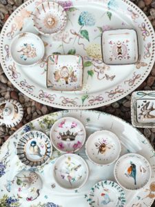 Mer Rose Atelier hand painted ceramics by artist Marla Meridith