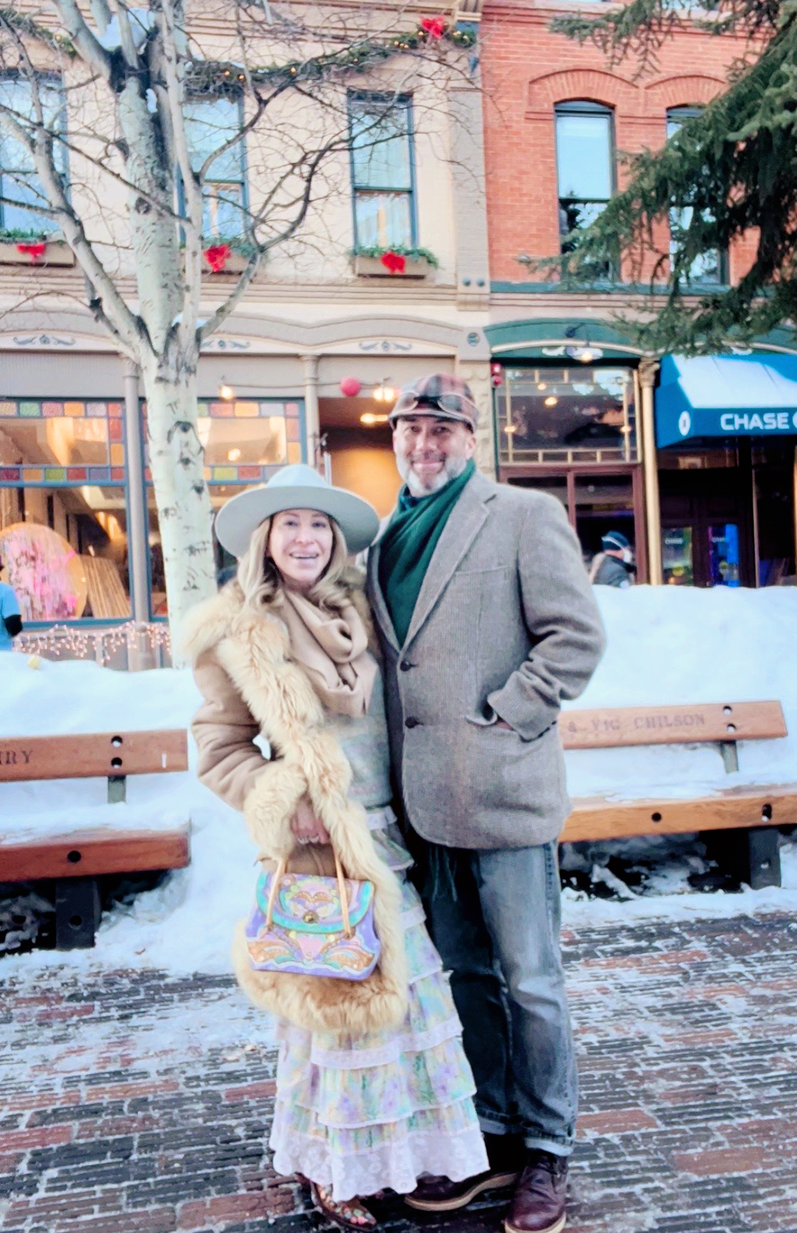 Marla Meridith in Aspen, Colorado with boyfriend Sean Wells